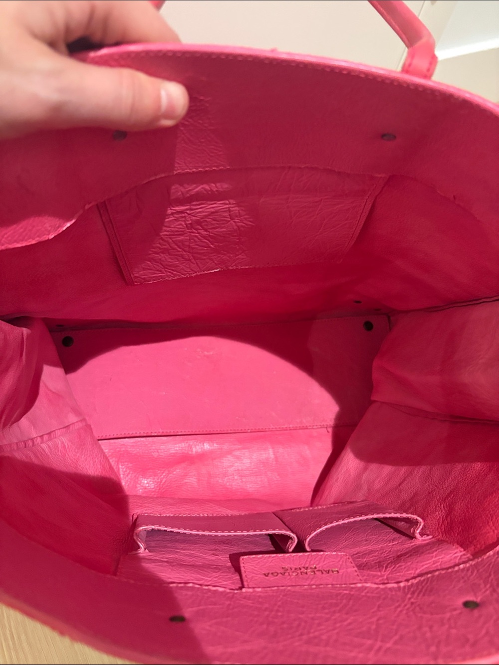 Balenciaga project Pink Leather Tote Bag 14x14"x5" - Picture 10 of 17
